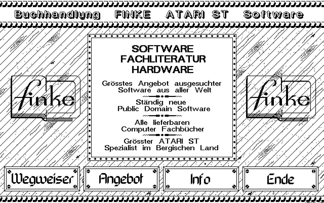 Finke Atari ST Software Buchhandlung — screenshot 1